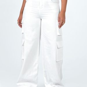Alexis Cargo Pants White