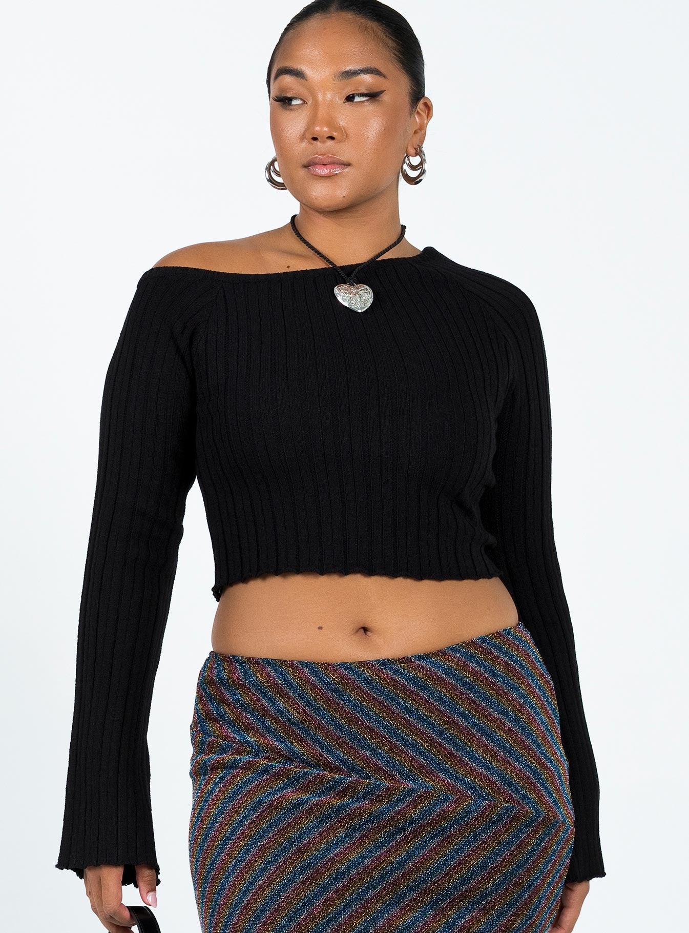 Santorini Knit Top Black - Image 2