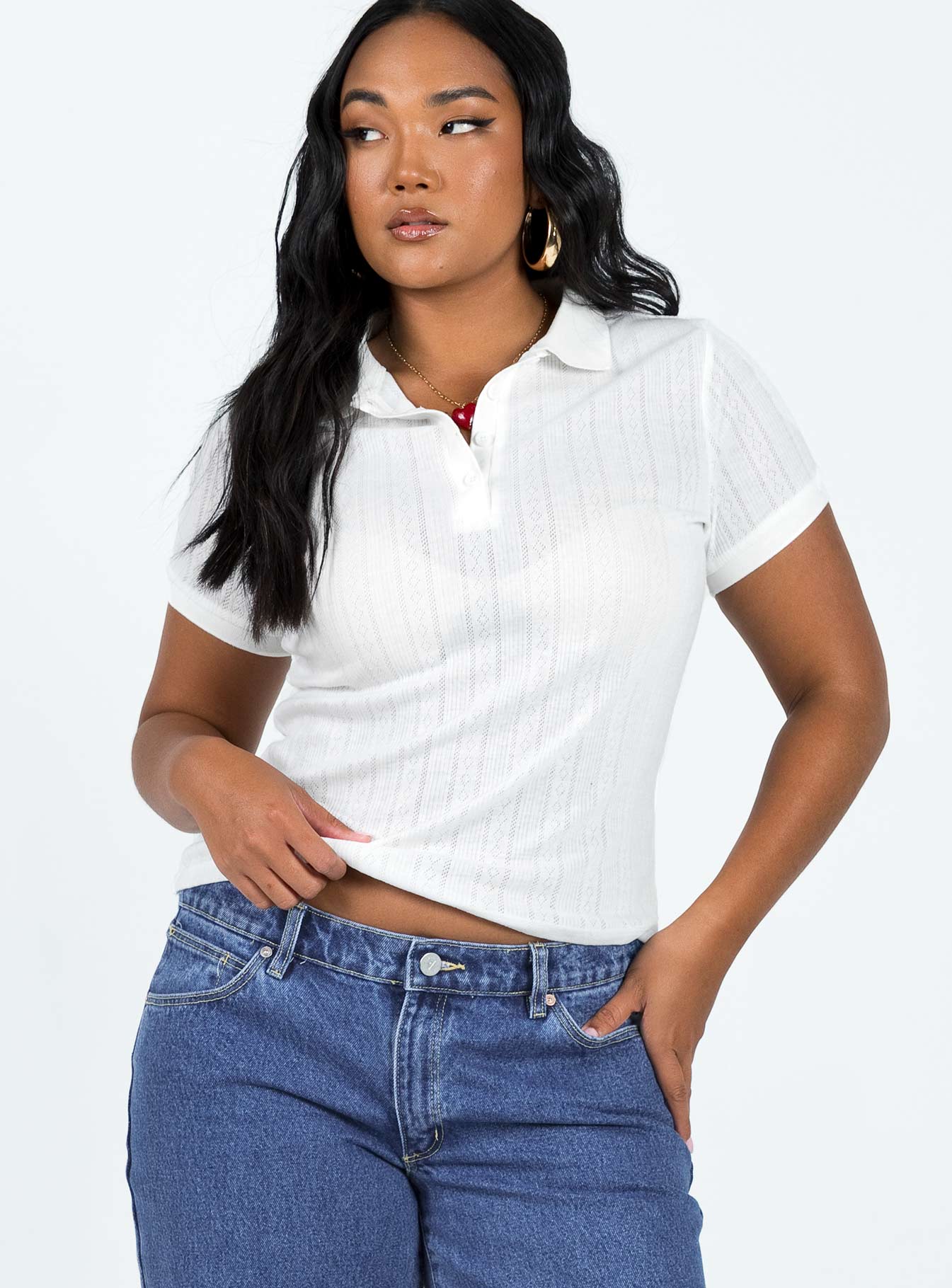 Long Beach Polo Top Cream - Image 2