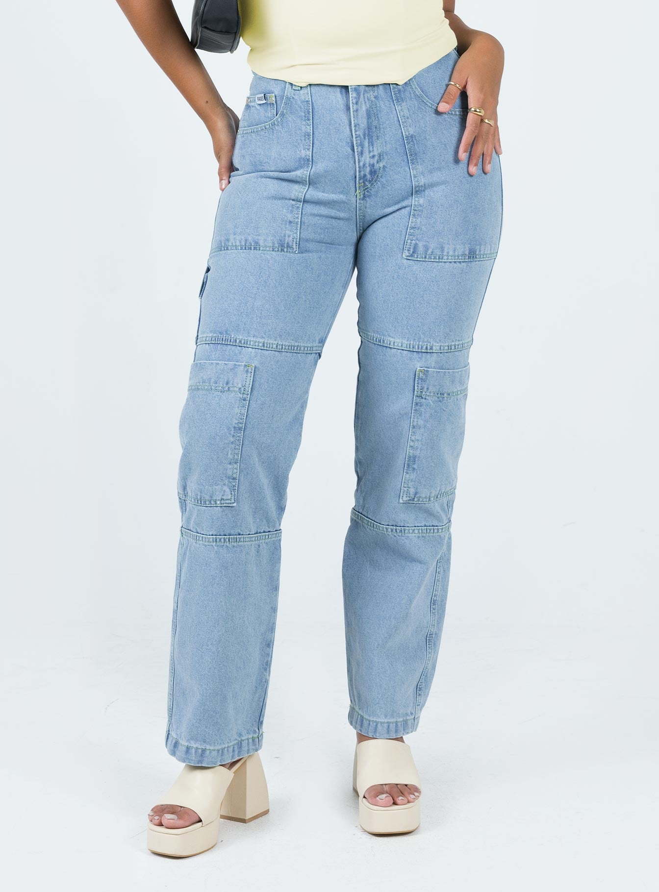 The Ragged Priest Combat Organic Cotton Denim Light Blue - Image 2