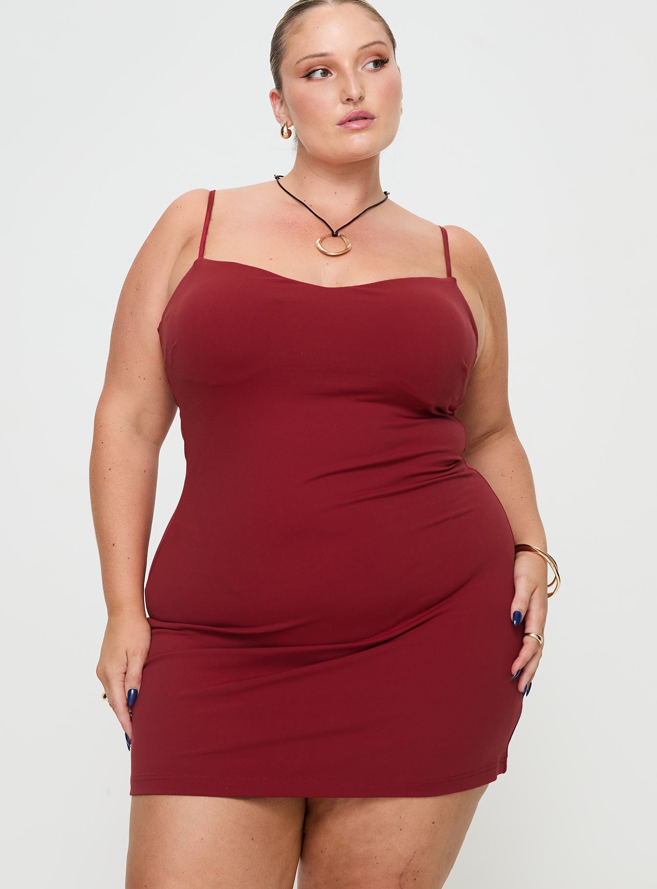 Serafina Mini Dress Red Curve - Image 2