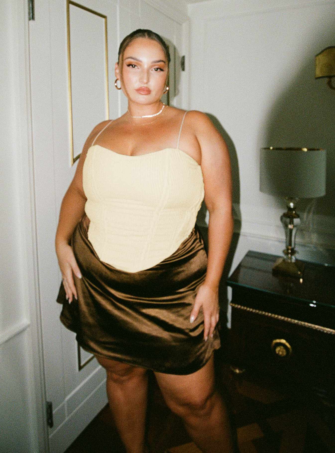 Daintree Plisse Corset Beige Curve - Image 2