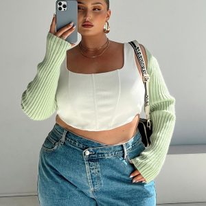 Aytan Bolero Sweater Green Curve