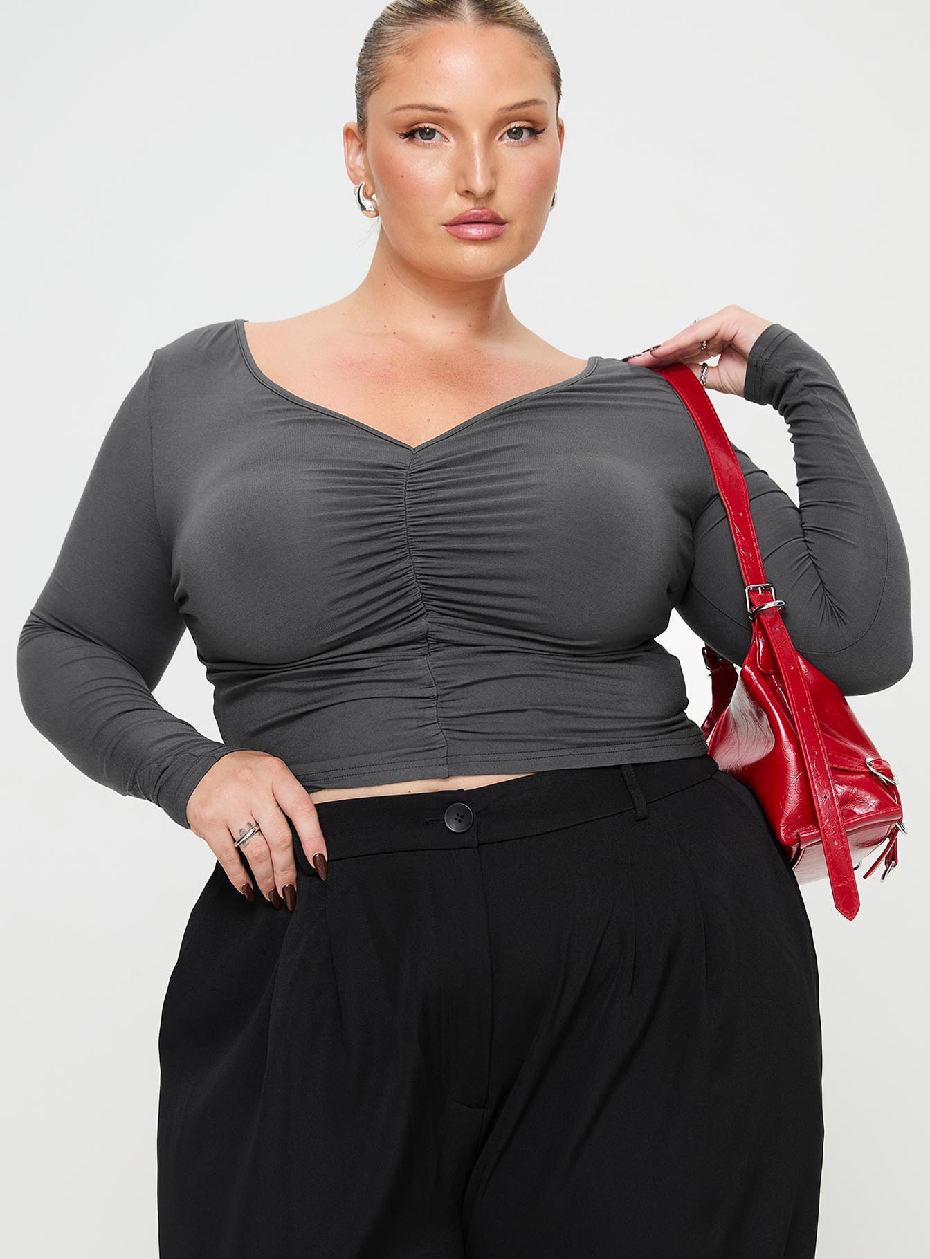 Moylan Long Sleeve Top Grey Curve - Image 2