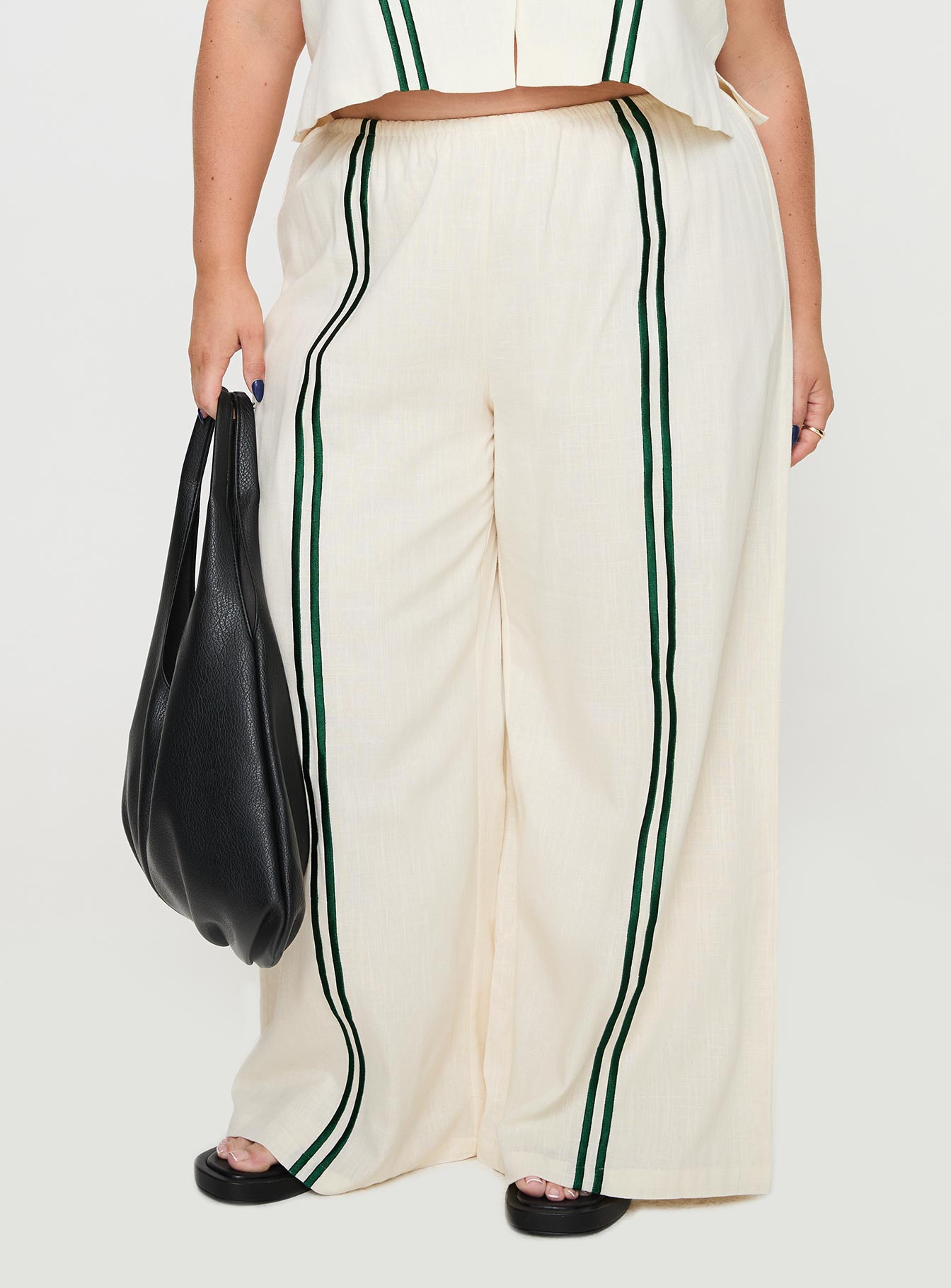 Telling Lies Pants White / Green Curve - Image 2