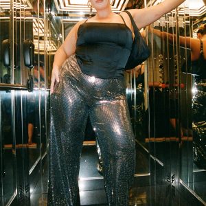 Nemara Pants Black / Silver Curve