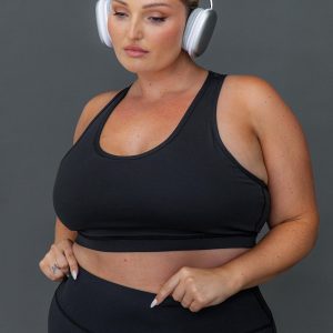 Energised Activewear Top Black Curve