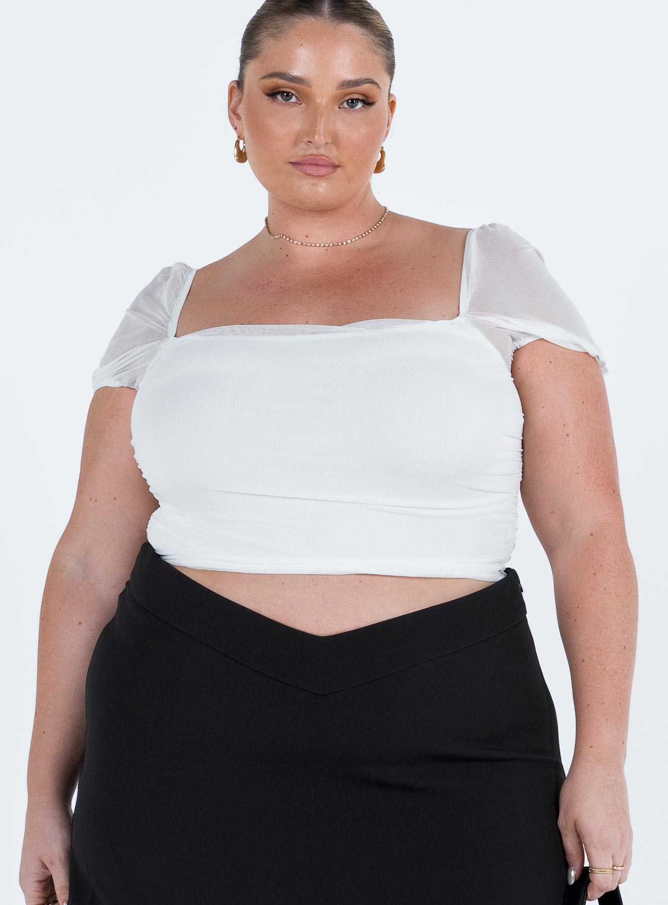 City Lights Crop Top White Curve - Image 2