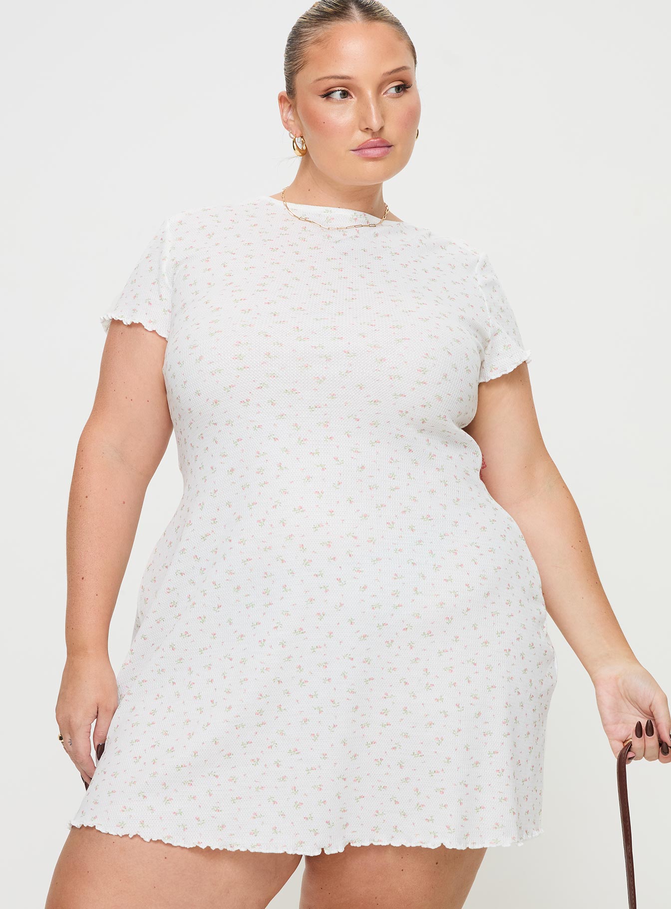 Patton Mini Dress White Floral Curve - Image 2