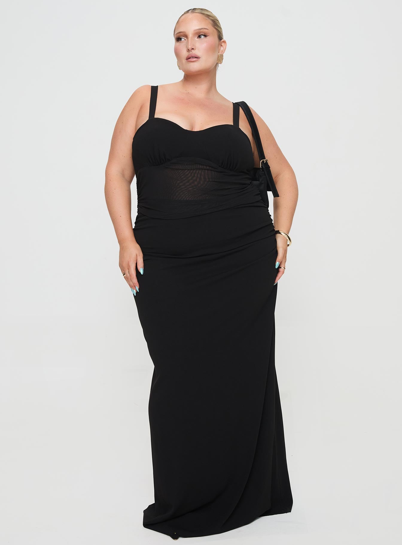 Mazzola Maxi Dress Black Curve - Image 2