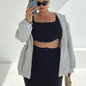 Florida Zip Up Sweatshirt Grey Curve