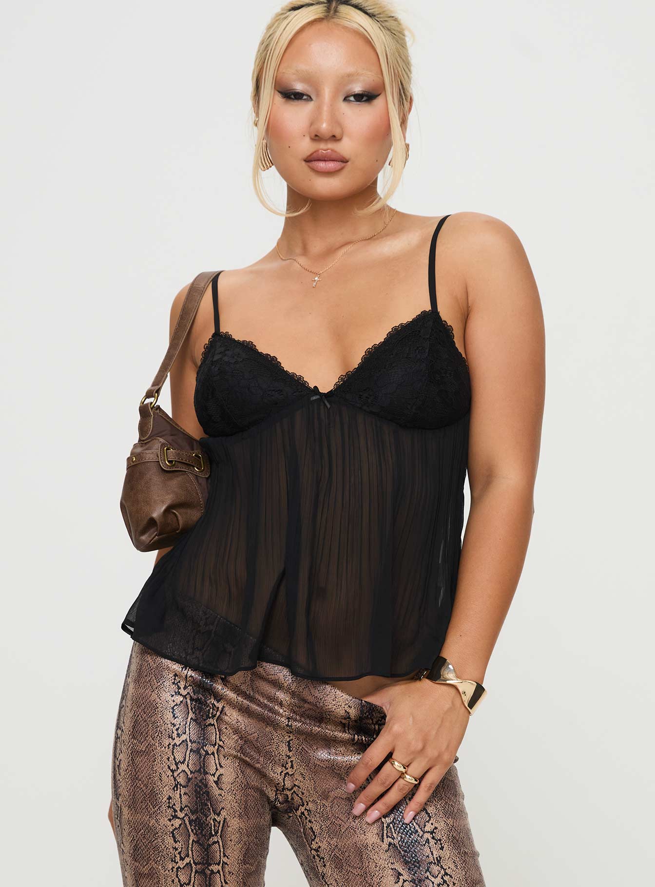 Zami Pleat Top Black - Image 2