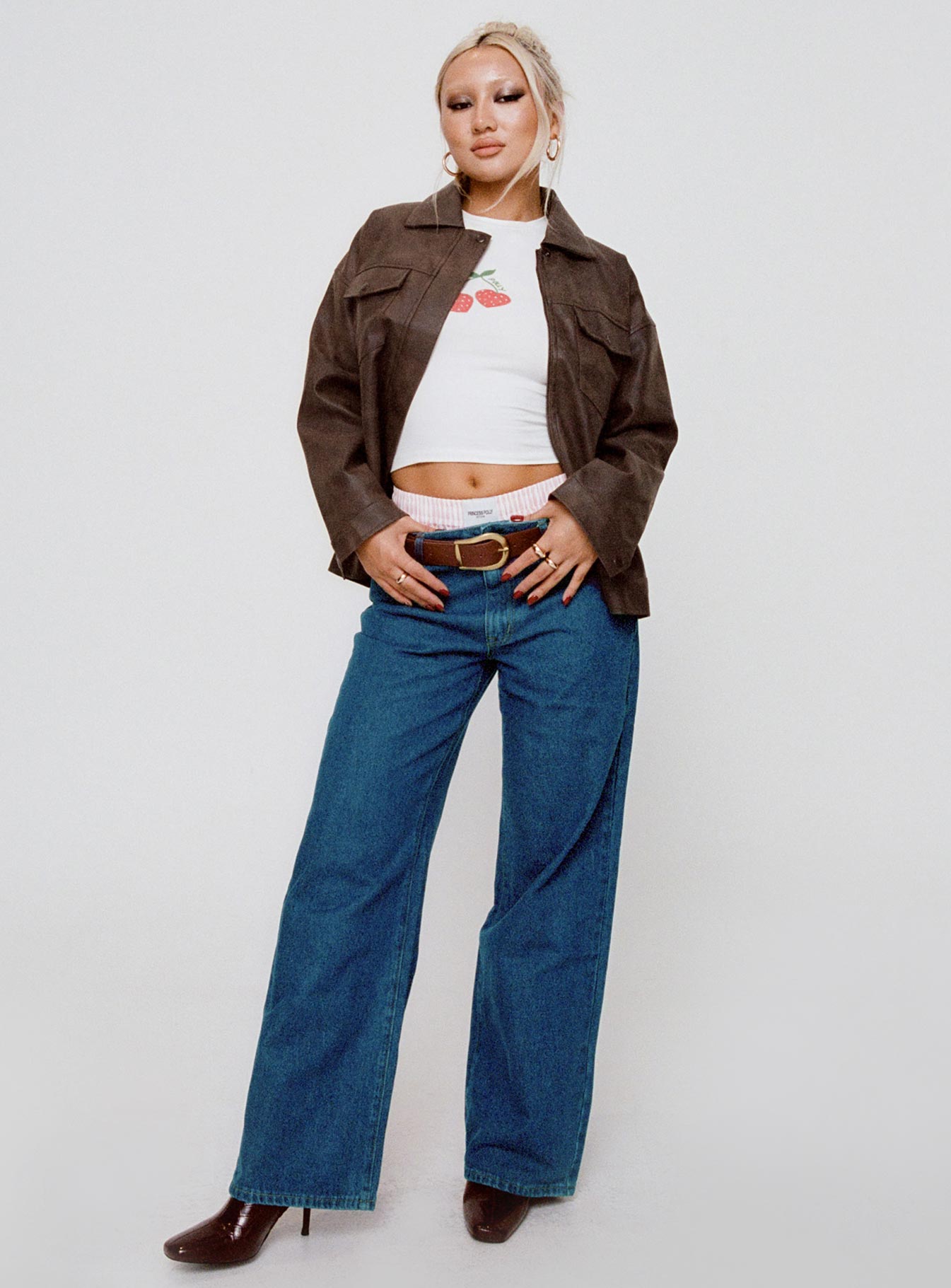 Top Model Low Rise Straight Leg Jeans Dark Denim - Image 10