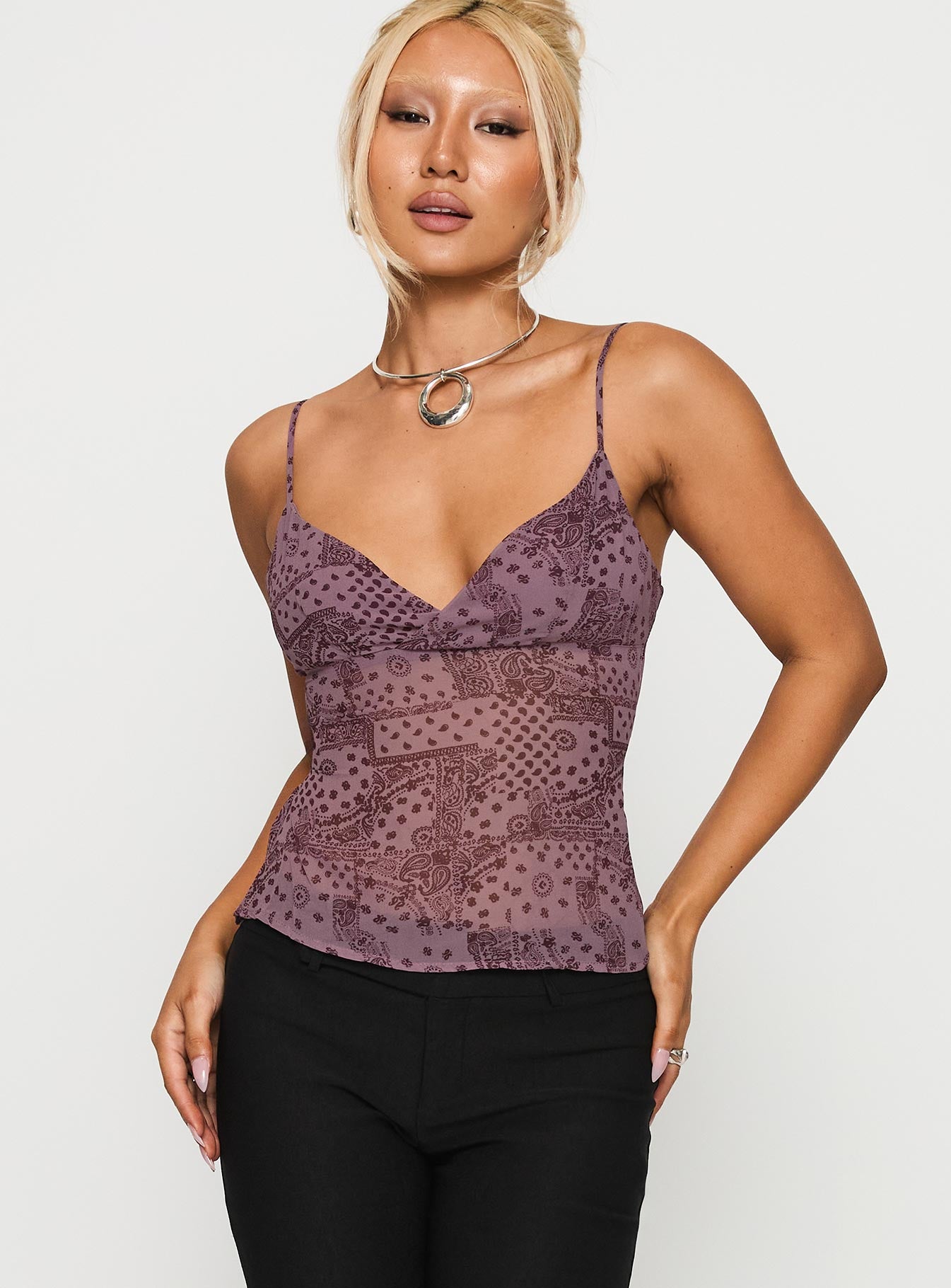 Thank The Angels Backless Top Purple - Image 2