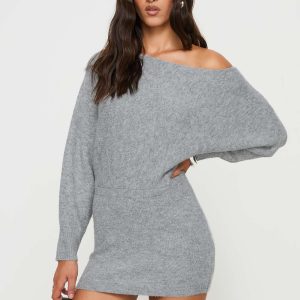 Peregrine Cold Shoulder Mini Dress Grey
