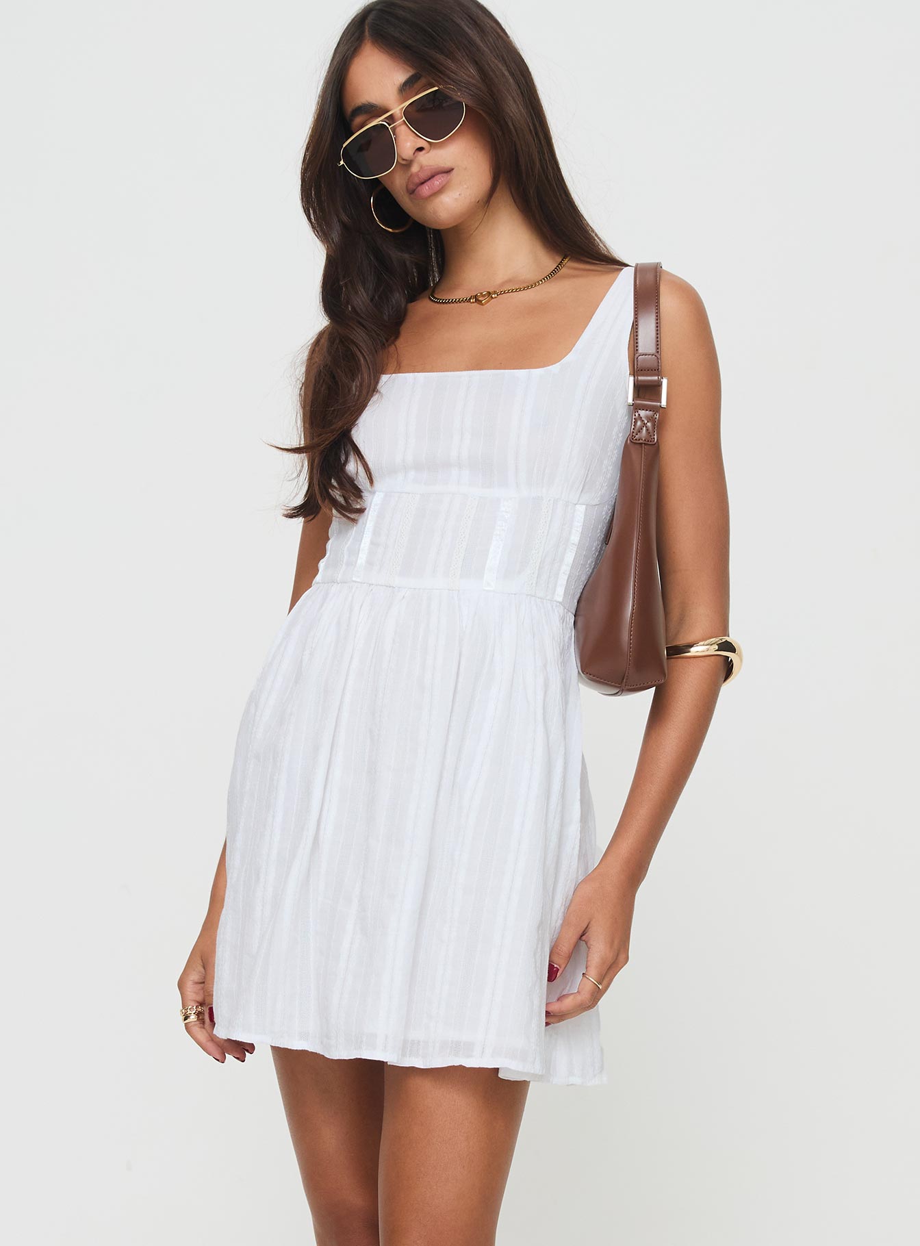 Lorinda Mini Dress White Low Impact - Image 2