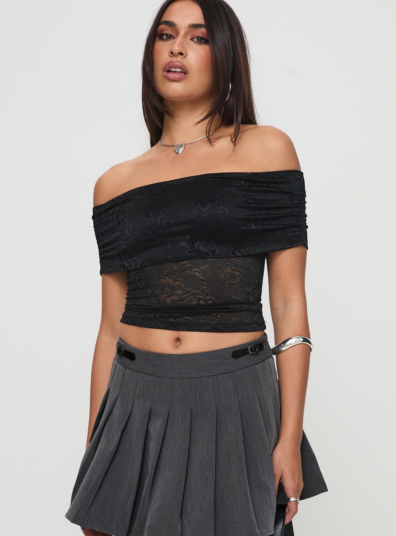 Werrender Off The Shoulder Top Black - Image 2