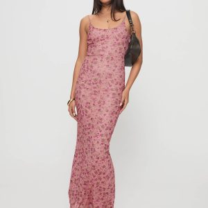 Kastin Maxi Dress Pink Floral