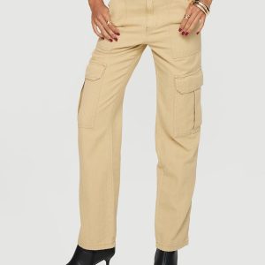 Nickei Utility Cargo Pants Beige