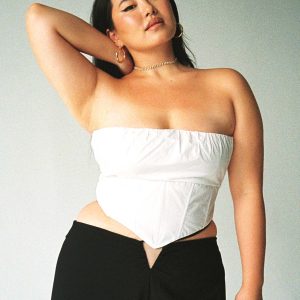 Bad Gal Bustier White Curve