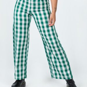 Euros Pants Green Tartan