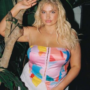 Love All Strapless Top Multi Curve