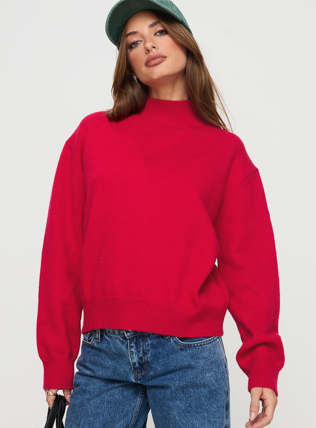 Oberan Knit Sweater Red - Image 2