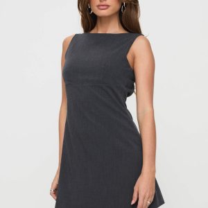 Blyss Mini Dress Charcoal
