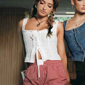 Vinca Corset Top White