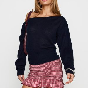 Growing Up Frill Detail Mini Skirt Red Check