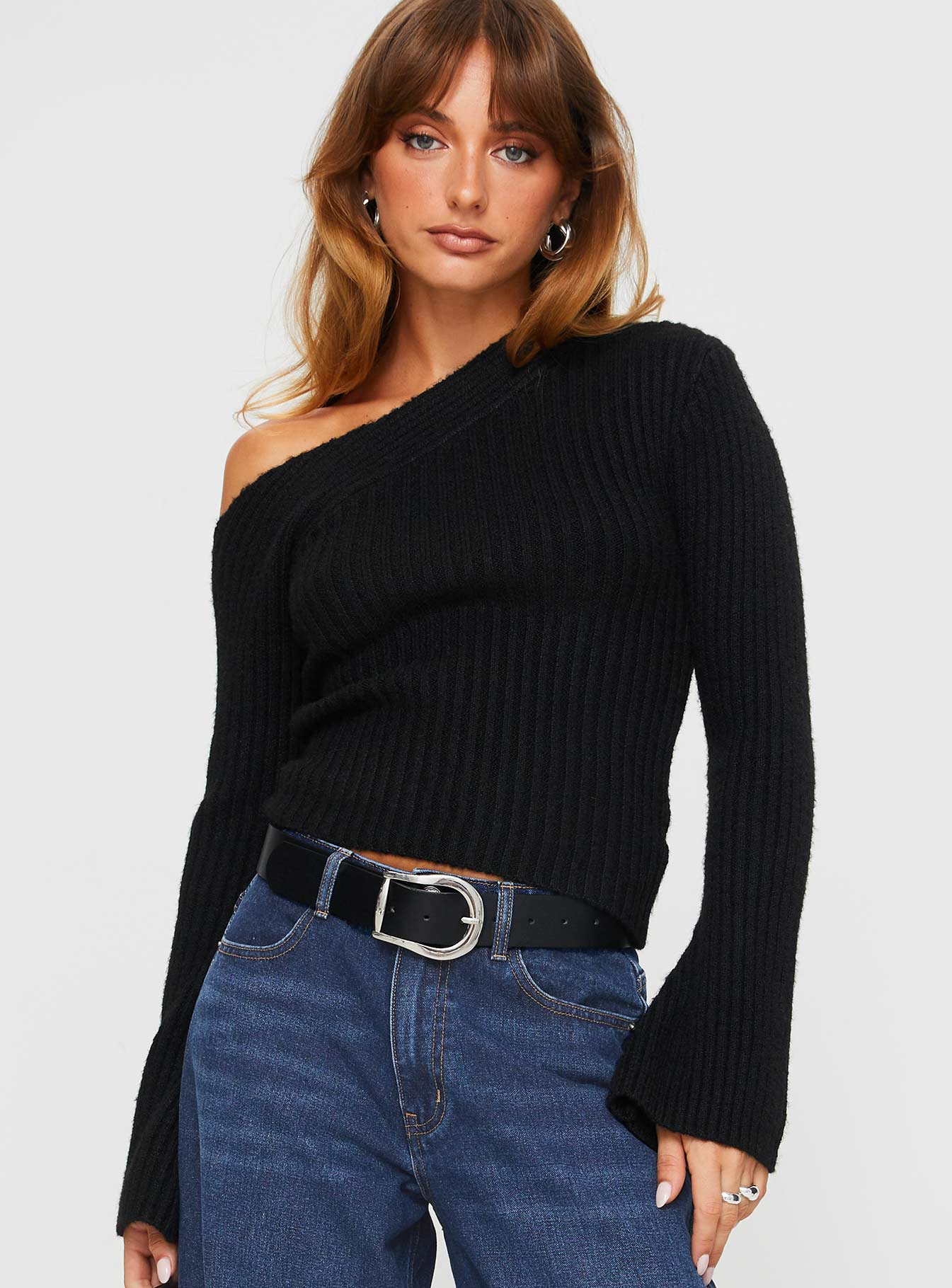 Phillips Cold Shoulder Sweater Black - Image 2