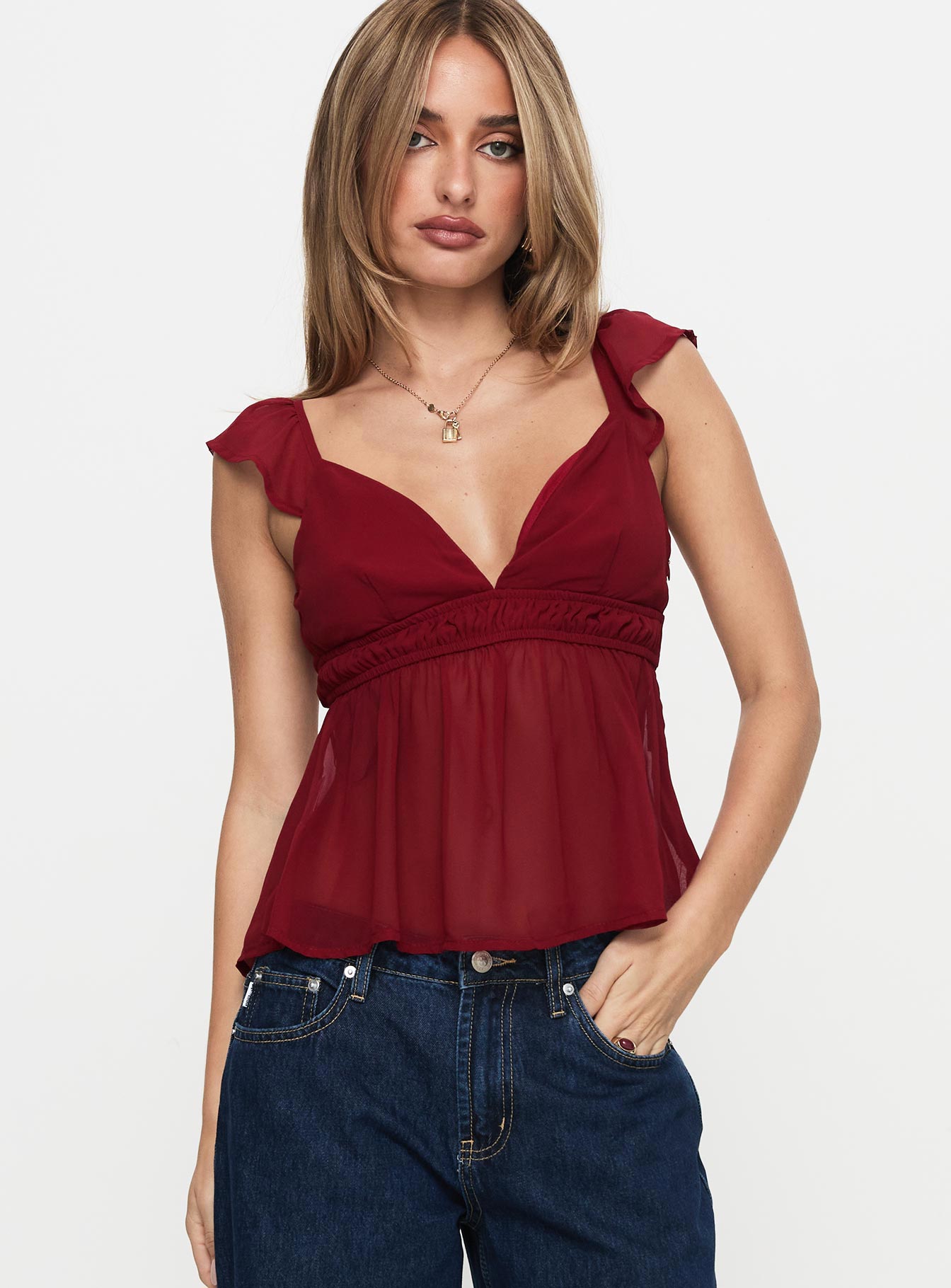 Elysea Top Burgundy - Image 2