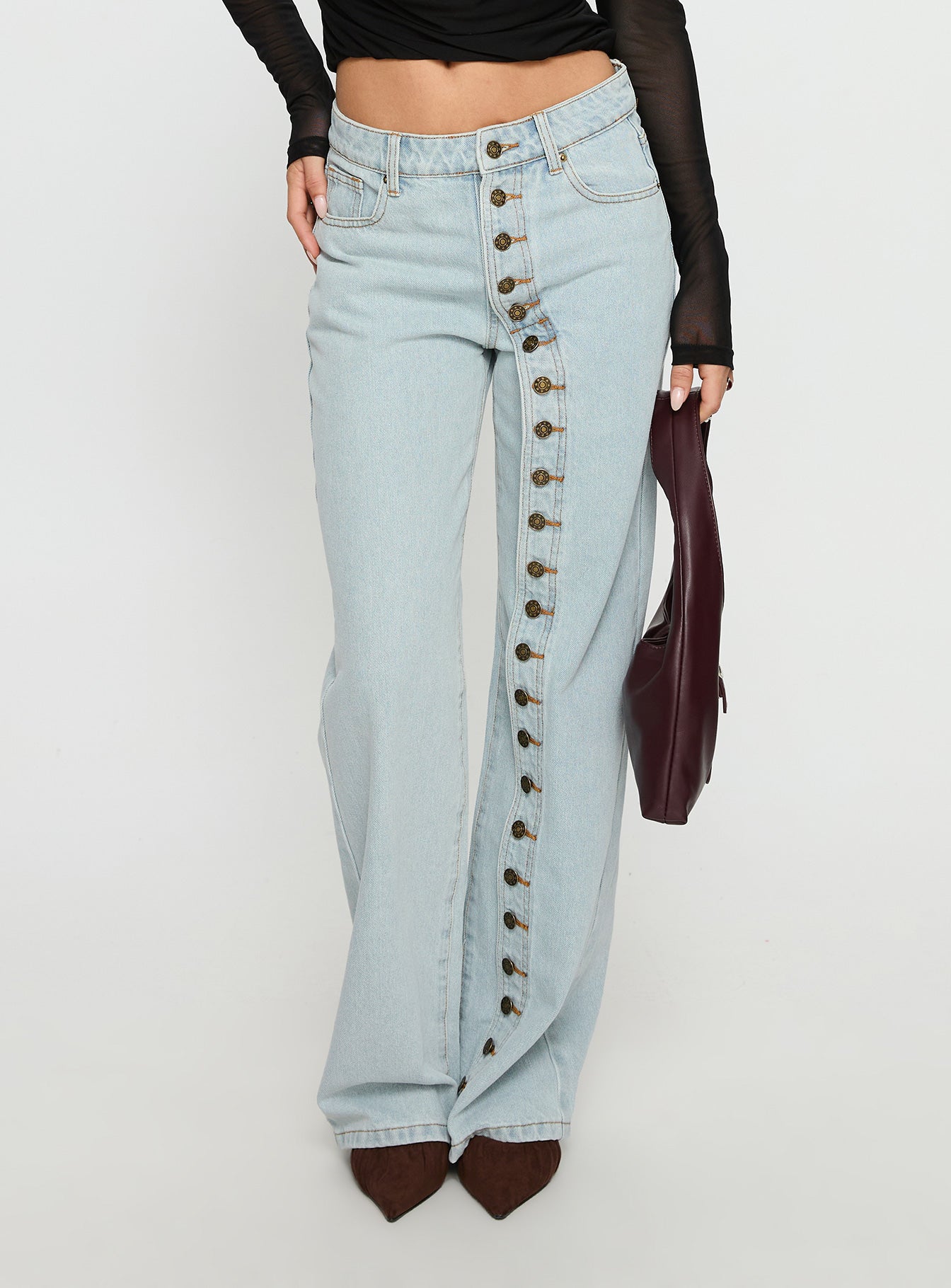 Penny Mid Rise Straight Leg Jeans Light Denim - Image 2