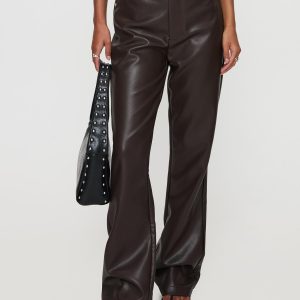 Nolene Low Rise Pants Chocolate
