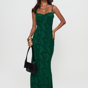 Ginette Maxi Dress Forest Green