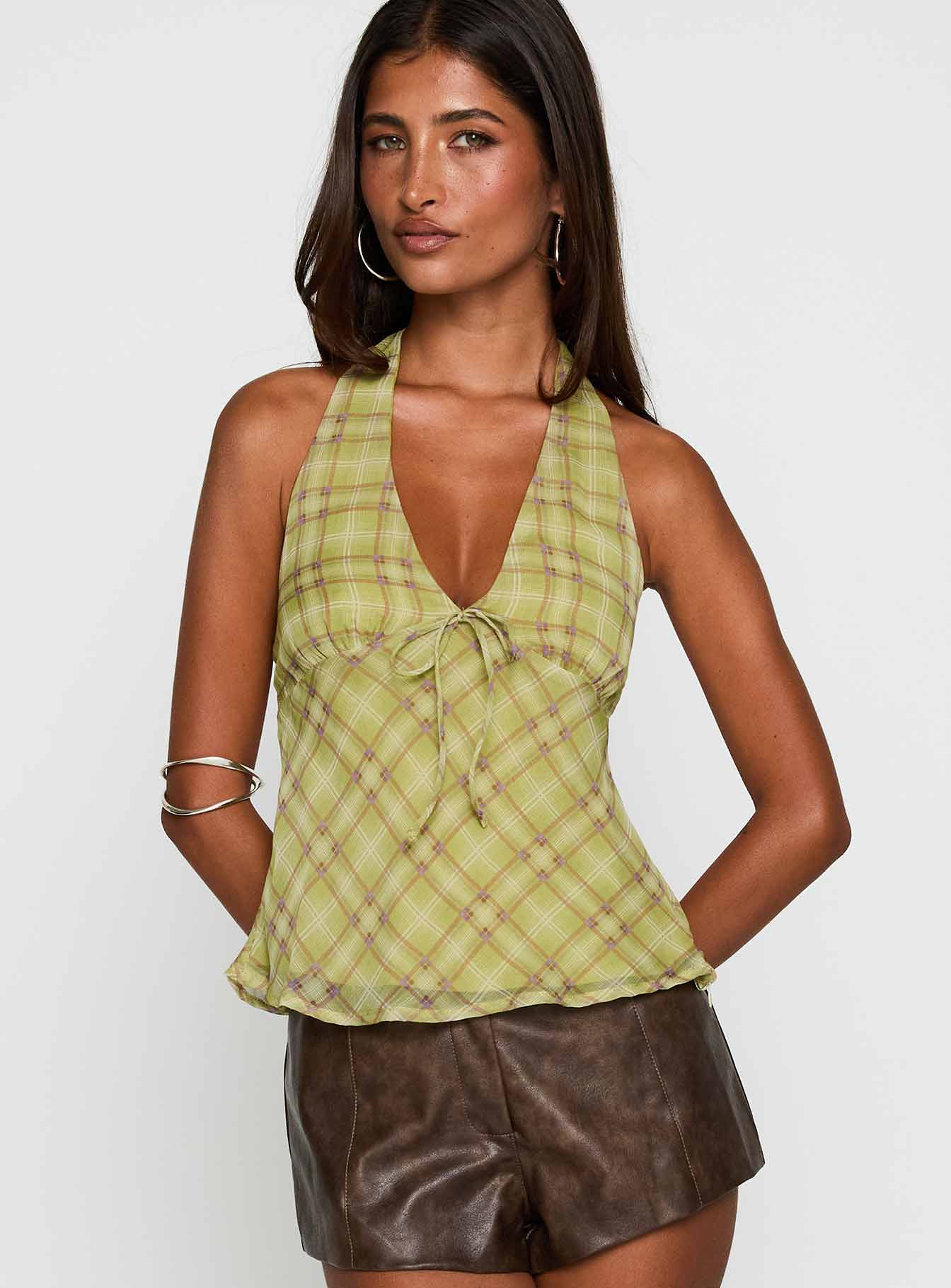 Amalthea Top Green Check - Image 2