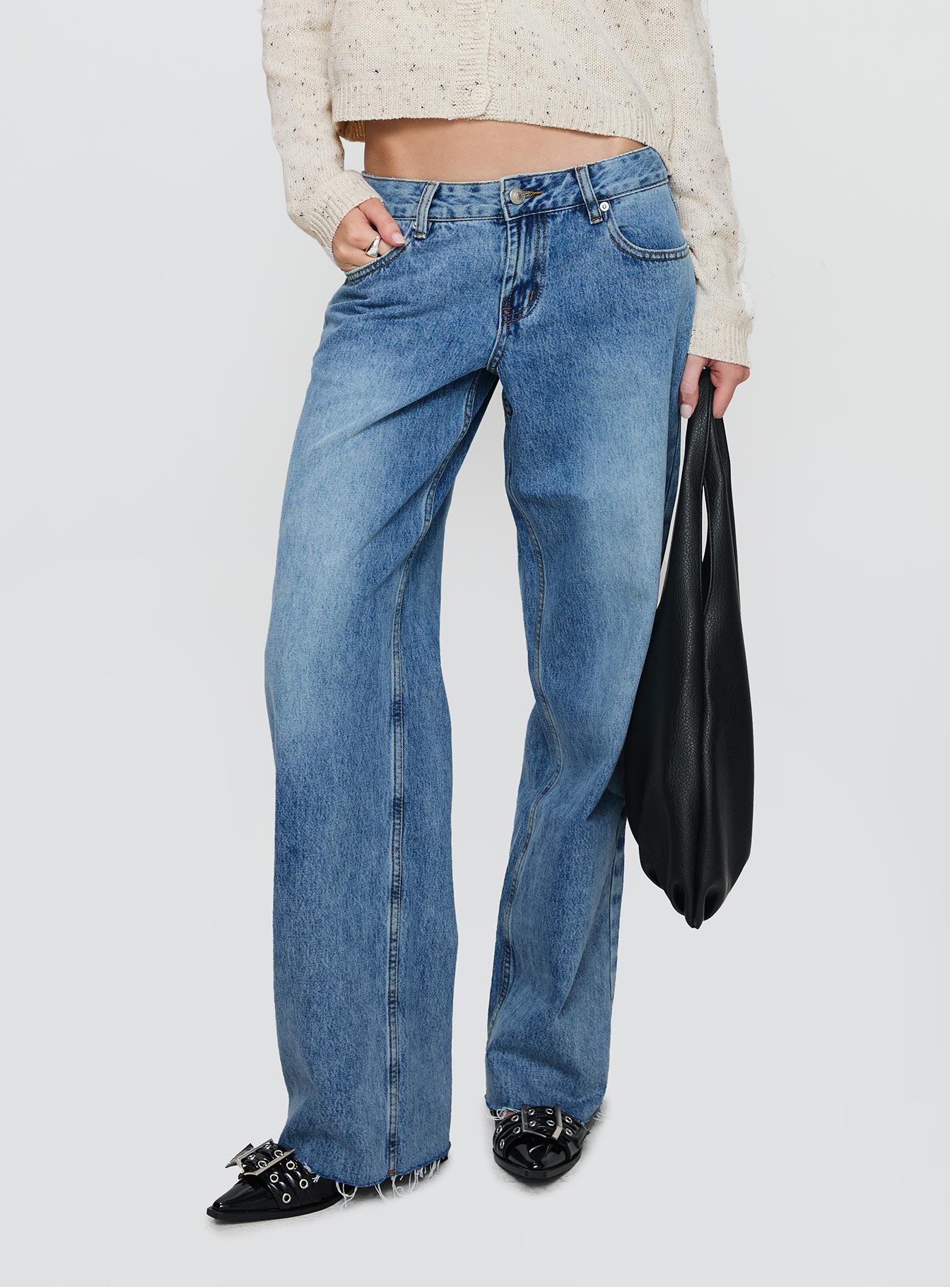 Sabryna Low Rise Straight Leg Jeans Blue - Image 2