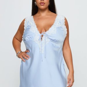 Nourish Mini Dress Blue Curve