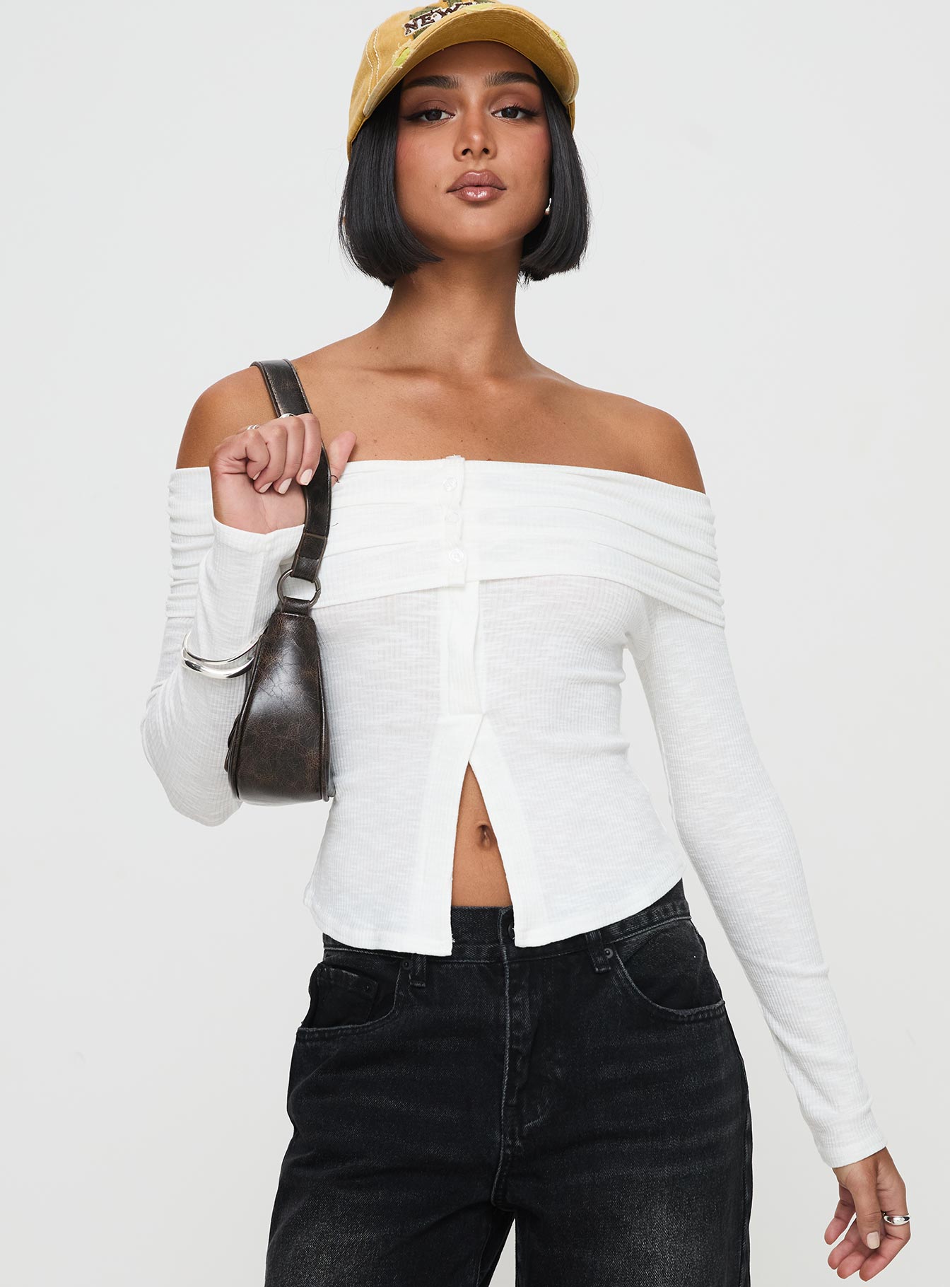 Victorea Off Shoulder Top White - Image 2