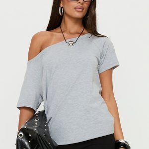 Icon Baby Off Shoulder Top Grey