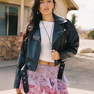 Mystica Layered Mini Skirt Pink Multi