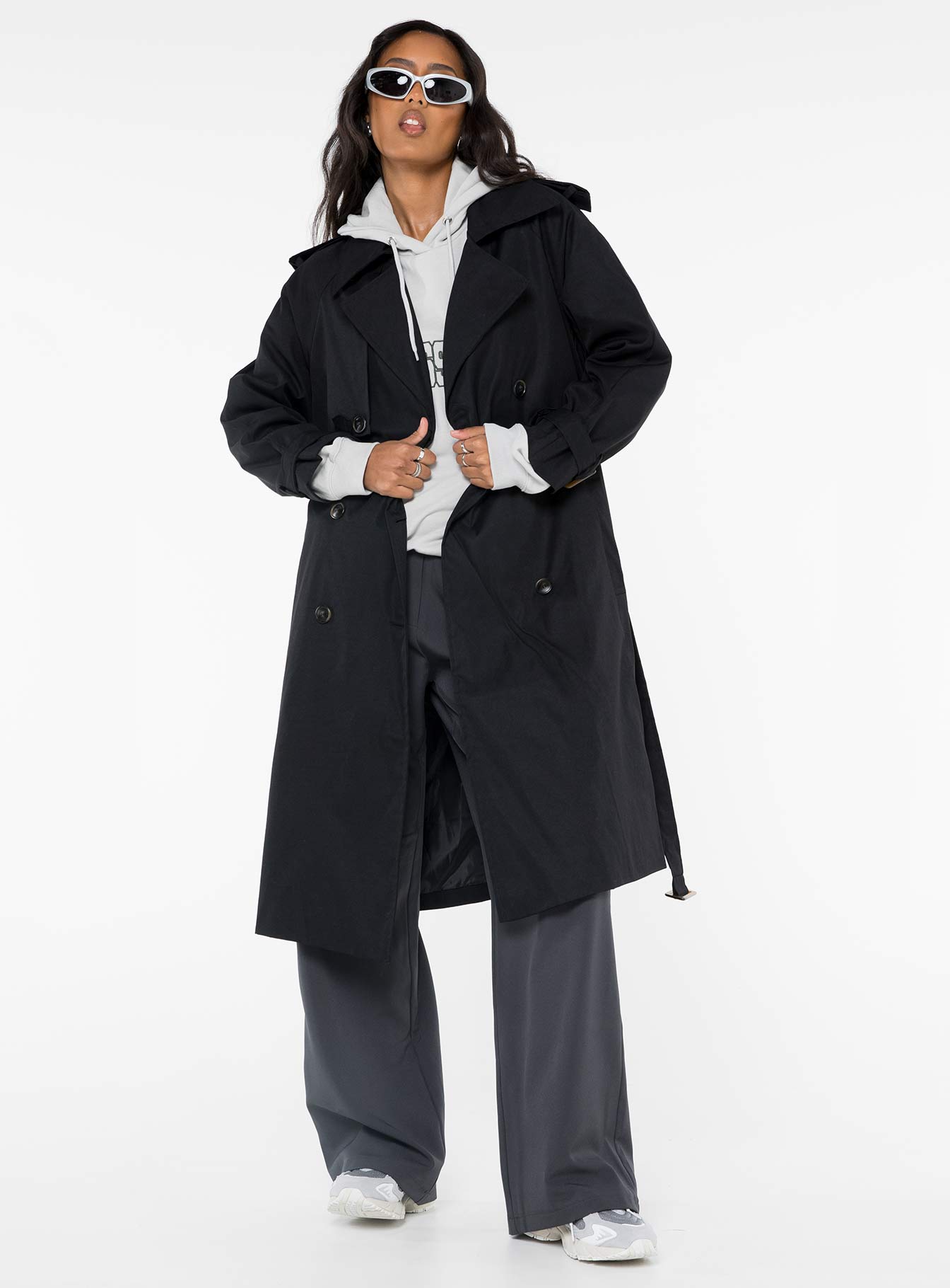 Westwind Trench Coat Black - Image 2