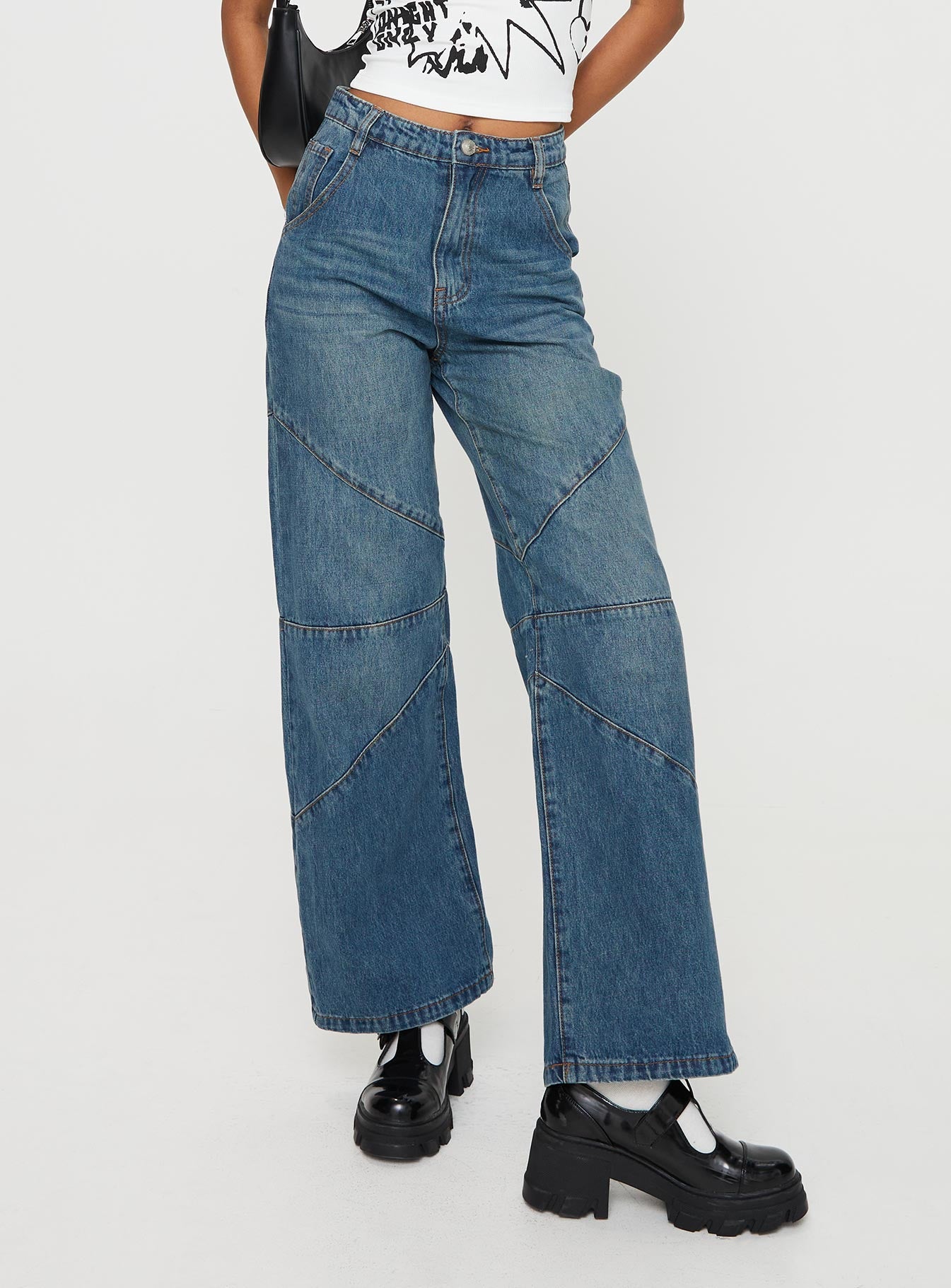 Frenta Moto High Waisted Jean Rebel Blue - Image 2
