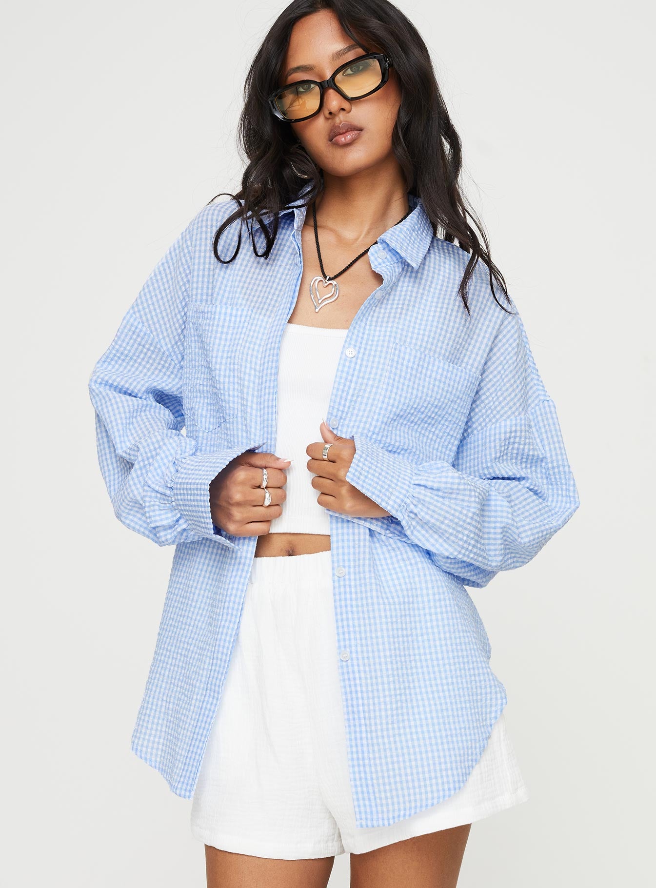 Lindford Shirt Textured Blue - Image 2