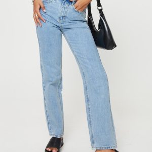 Alexanderson Straight Leg Jeans Light Wash Denim