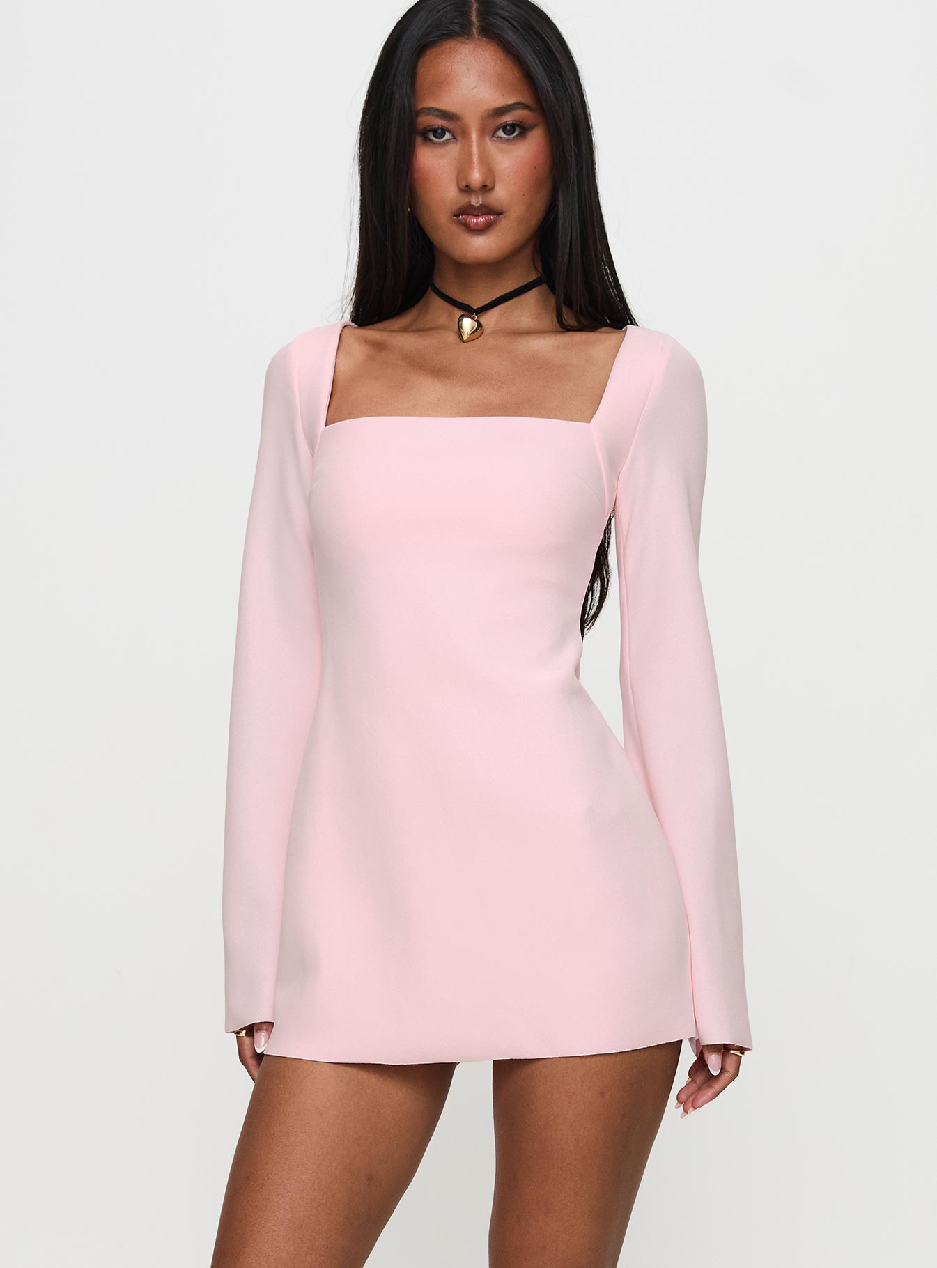 Bombshell Long Sleeve Mini Dress Pink - Image 2