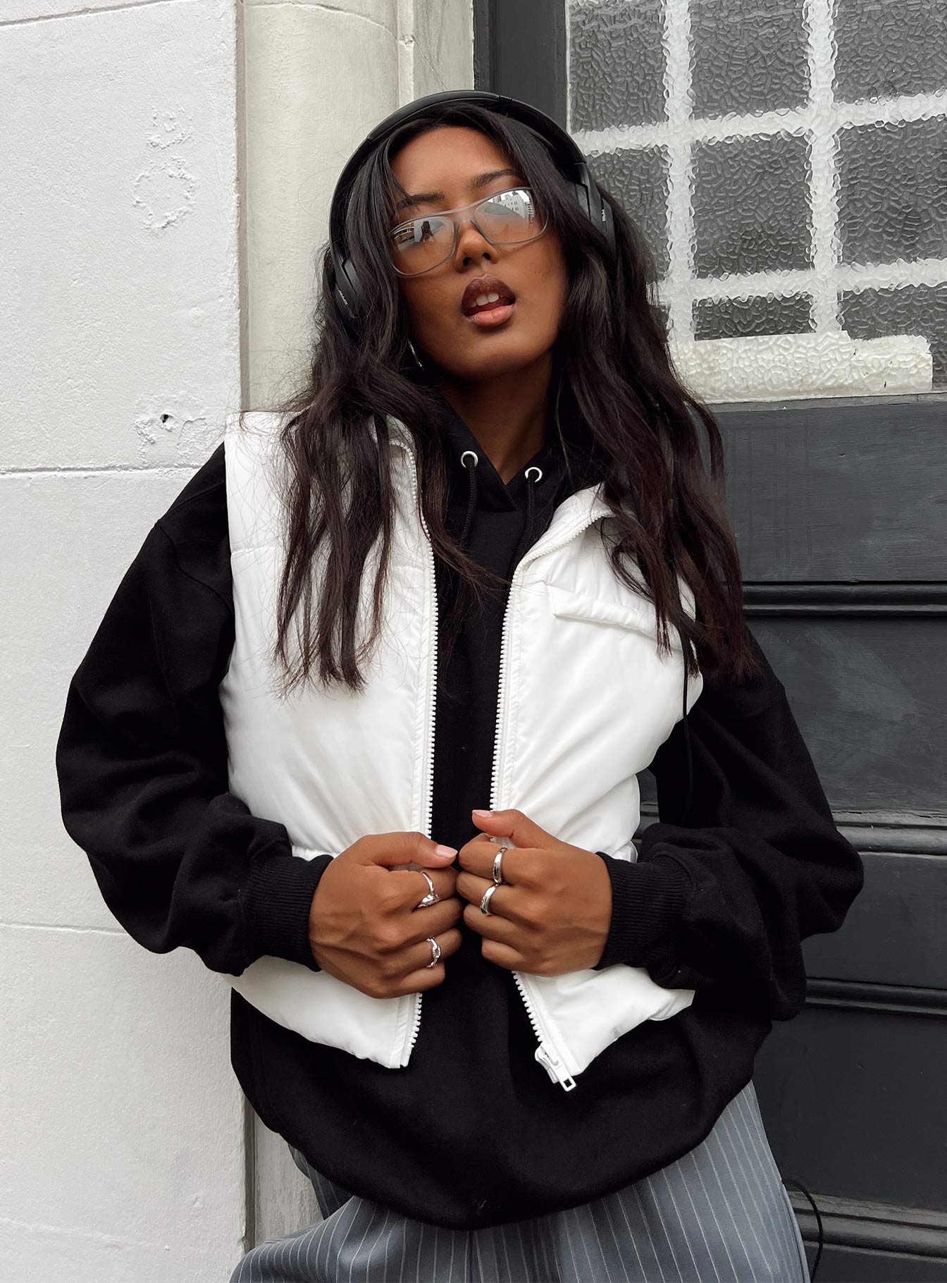 Kirby Puffer Vest White - Image 2