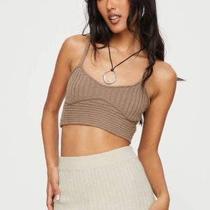 Dallia Knit Top Brown