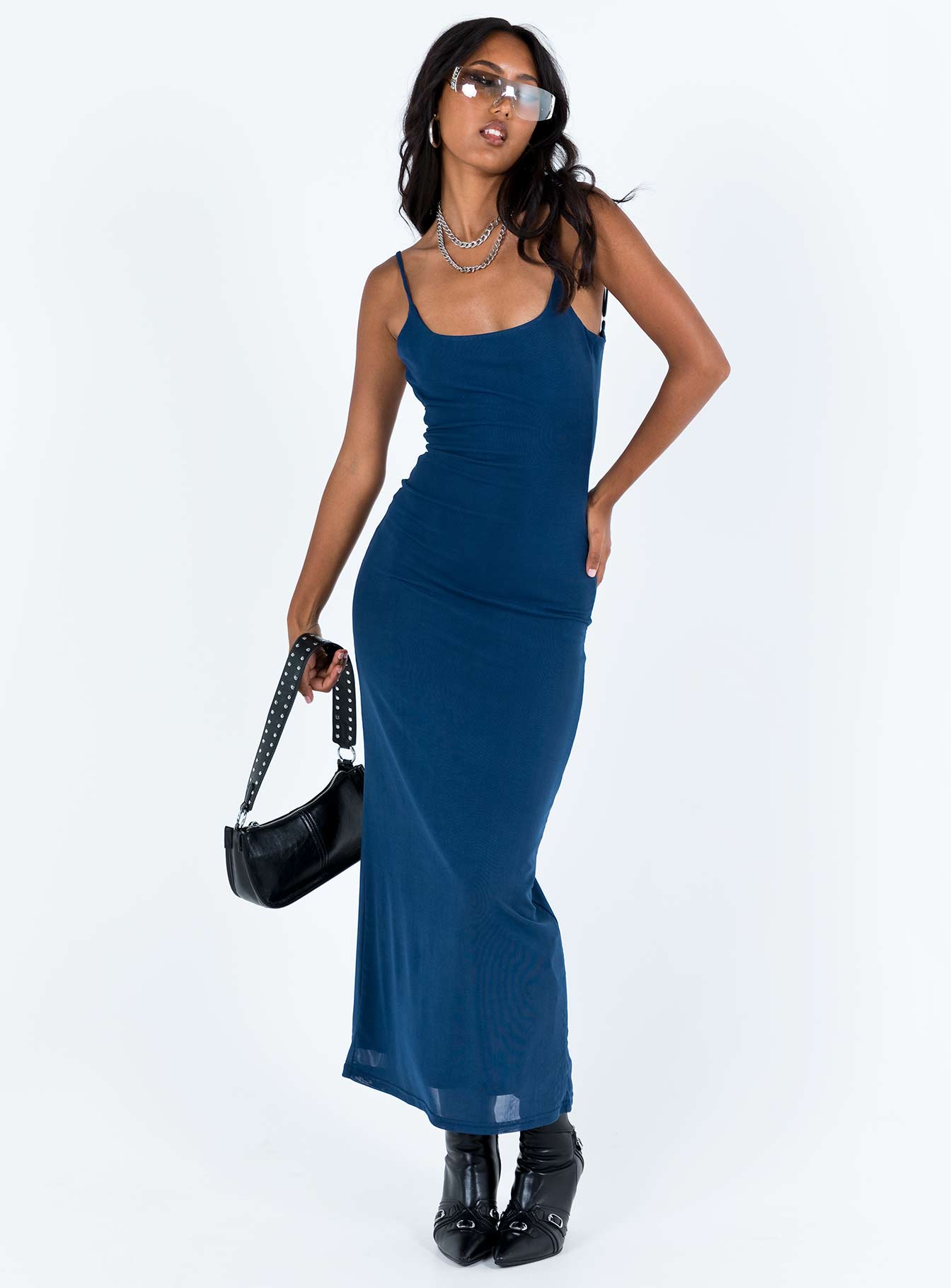 Knox Maxi Dress Navy - Image 2