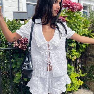 Eternal Sun Collared Set White